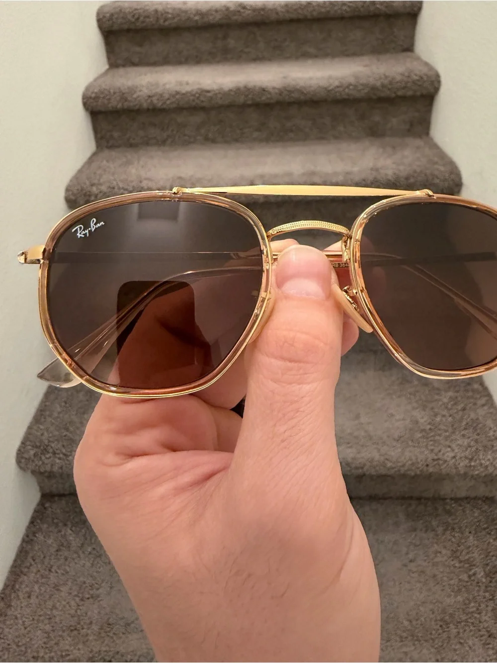 NEW RAY-BAN THE MARSHAL 2 SUNGLASSES ARISTA GOLD / BROWN RB3648M 52-23